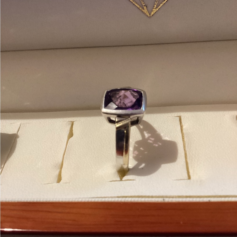 18K 925  GemArt Amethyst ring size 8 - Picture 6 of 7